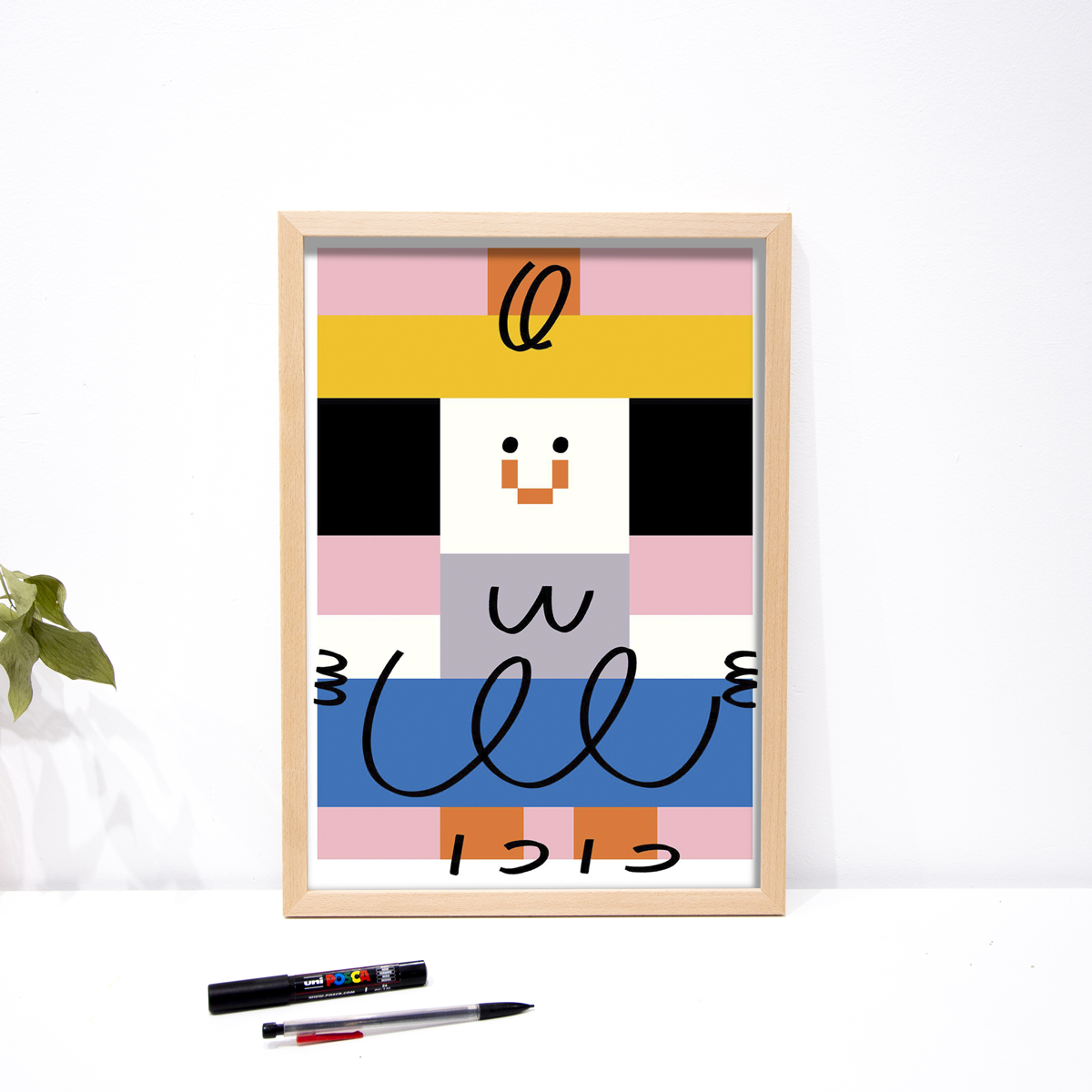 Olé, indigo print by Susie Hammer La Causa Art Shop