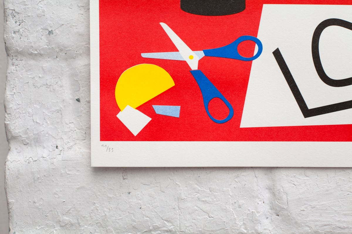 Pierre papier ciseaux, Risograph by Studio Les Canailles La Causa
