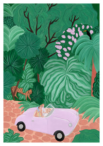 THROUGH THE JUNGLE IN THE PINK MOBILE